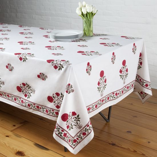 Block Print Tablecloths from India, Hand Stitched | Marigold Living